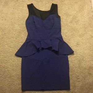 Navy blue bebe Peplum dress